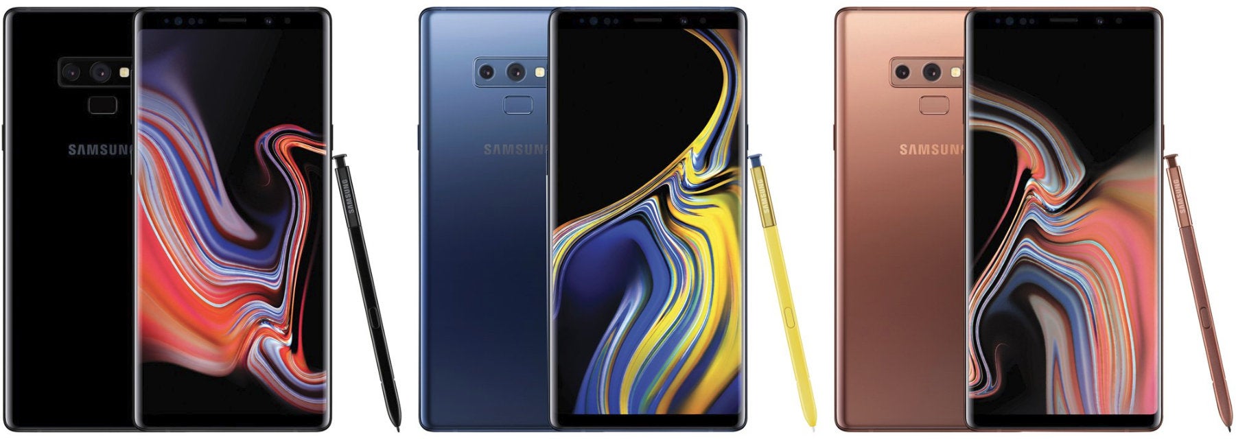 Samsung Galaxy Note 9 (Black, Blue, Brown) - High-quality pictures give the best look at Samsung&#039;s Galaxy Note 9 before launch