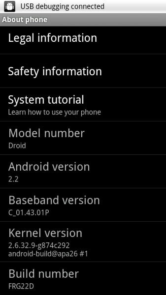 DROID owners begin to receive FRG22D Froyo update