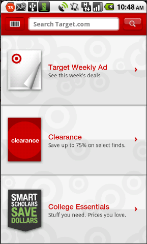 Target launches Android app, free to download from the Market