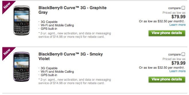 BlackBerry Curve 3G for T-Mobile is now ready for the taking