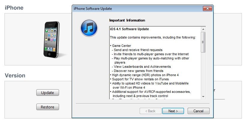 Apple begins to roll out iOS 4.1
