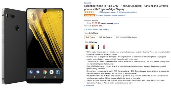Believe it or not, the Essential Phone is now listed at a new all-time low price of $224
