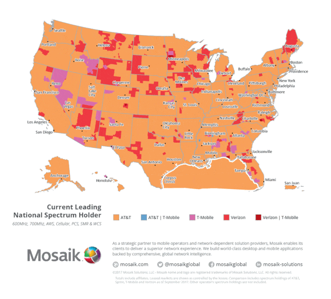 T-Mobile and Sprint&#039;s coverage map after the merger approval will look like this