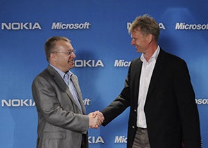 Stephen Elop and Nokia VP Kai &Ouml;ist&auml;m&ouml;&nbsp - Nokia's embattled CEO steps down, Stephen Elop from Microsoft will take over
