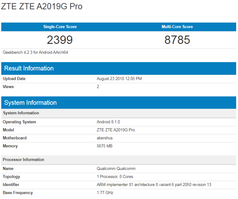 Axon 9 Pro benchmark reveals high-end processor and other details