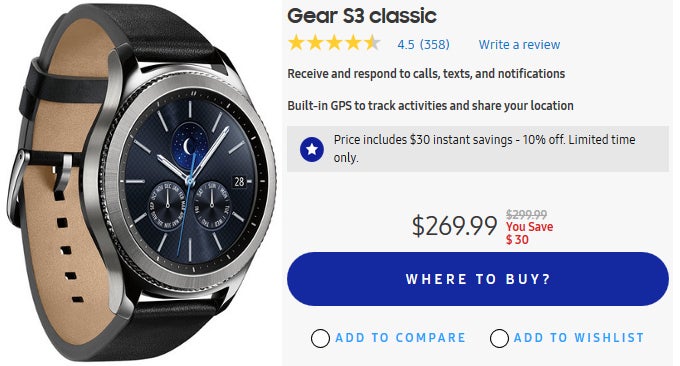 Deal: Samsung Gear S3 price hits lowest level yet