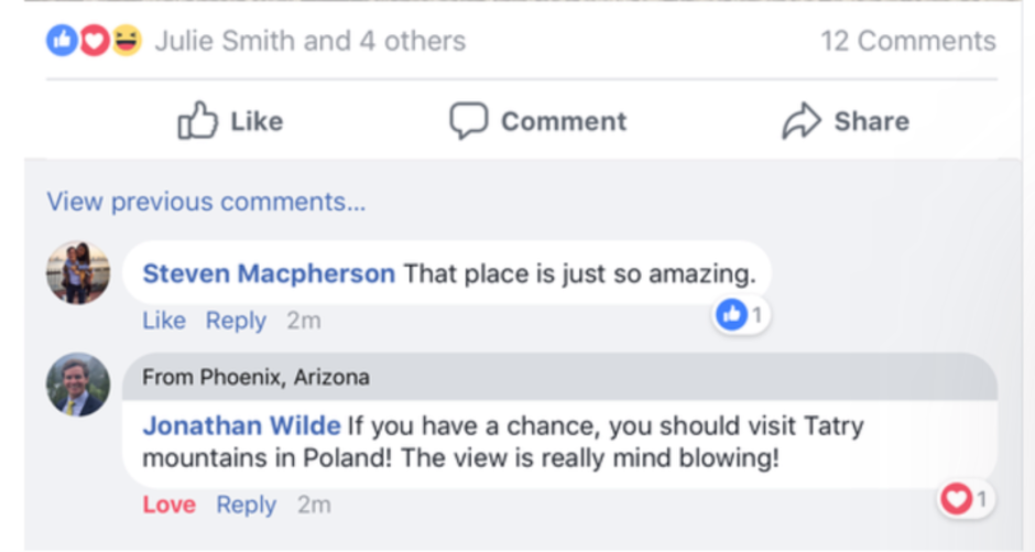 The added information seems to blend in nicely - Facebook tests a new feature to help you make new friends