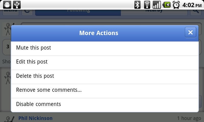 You can now correct or edit Google Buzz posts directly on your phone