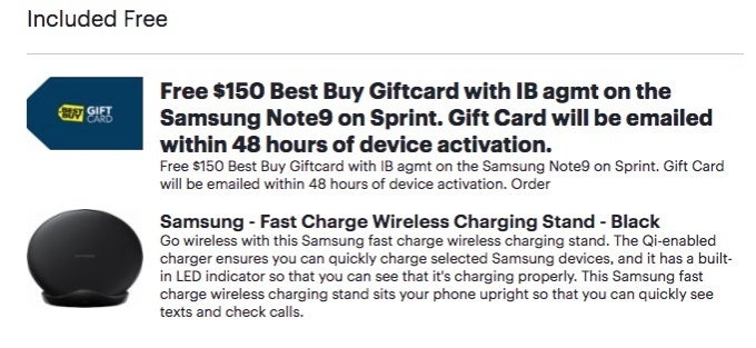 Galaxy Note 9 deal bundles phone with free $150 Best Buy gift card and wireless charger