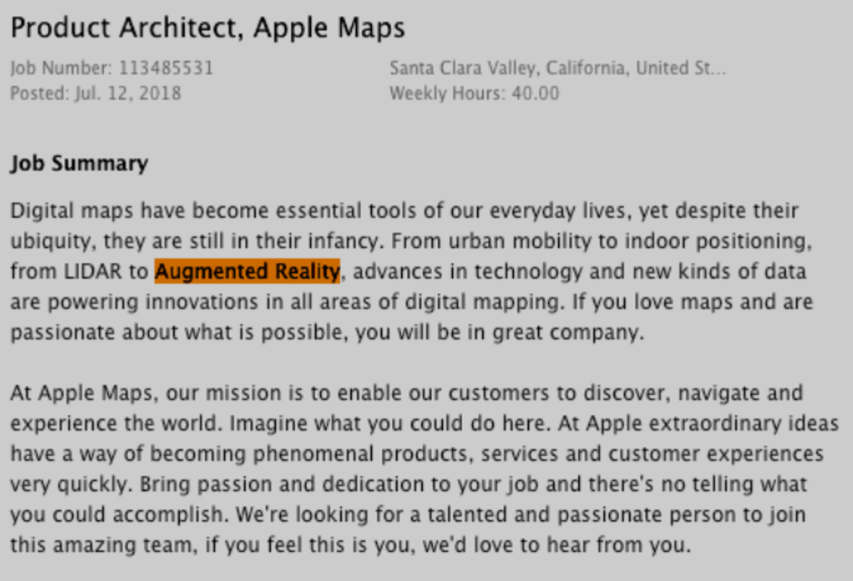 This Apple job posting seemingly hints that Apple is building an AR team for Apple Glasses - Job postings are the latest sign that Apple&#039;s AR glasses are coming