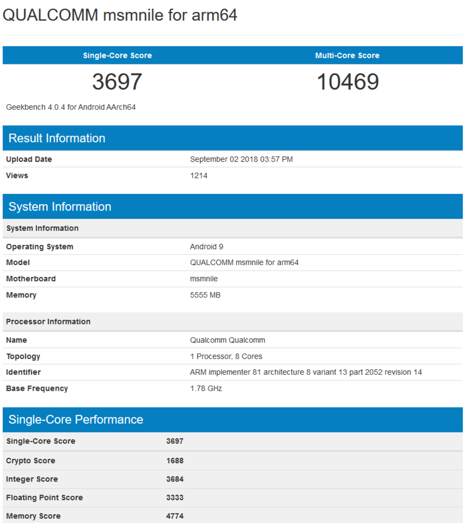 Snapdragon 855 appears on Geekbench - Alleged Snapdragon 855 pops up in benchmark database, revealing greatly improved performance