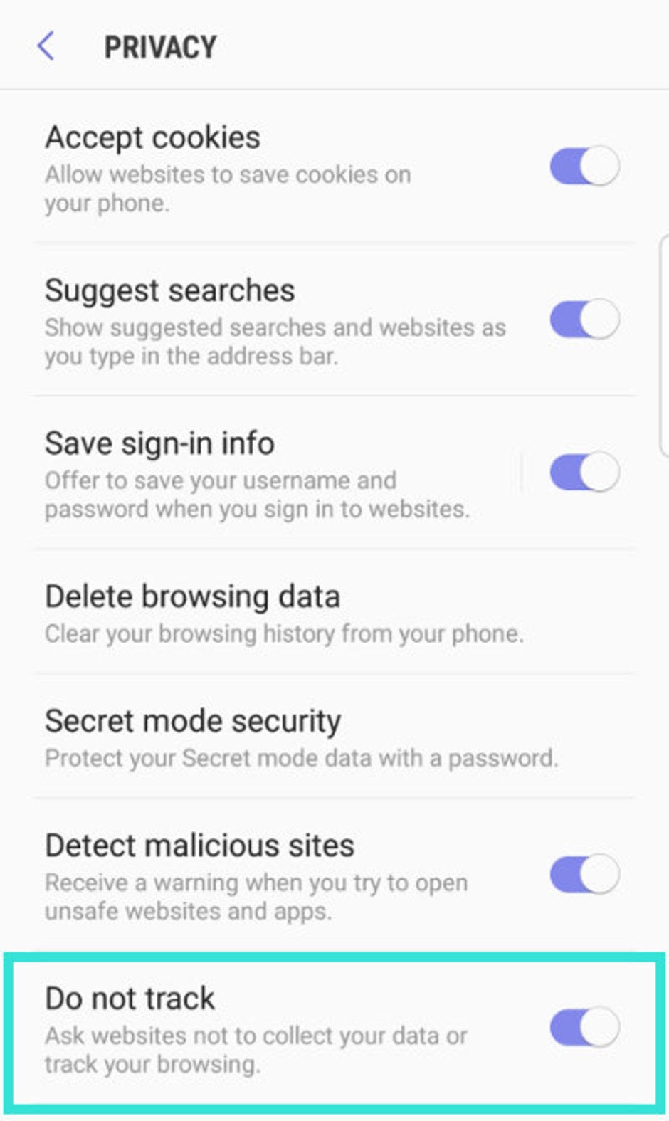 Samsung Internet gains faster file downloads, Do Not Track feature in latest update