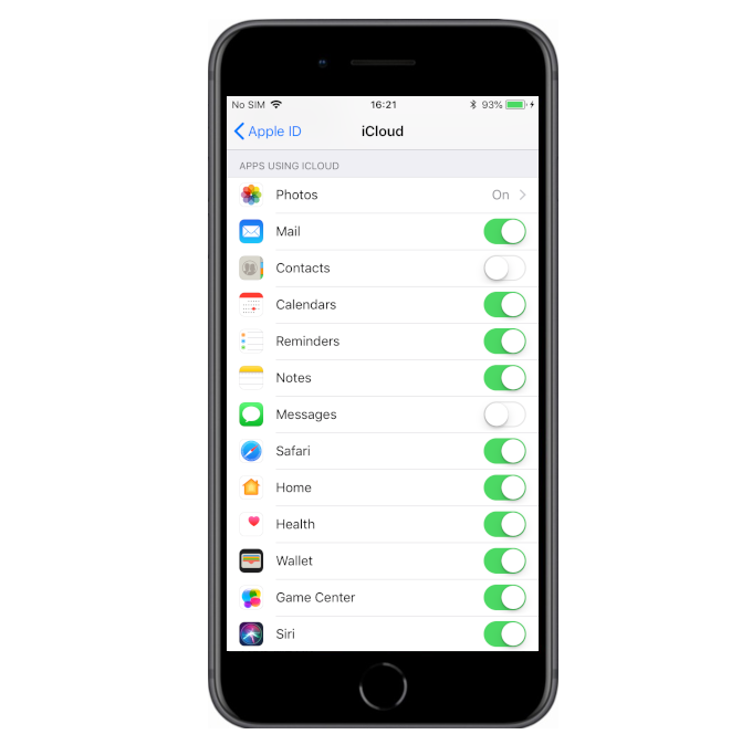 These toggles allow you to choose what goes to iCloud - How to back up an iPhone