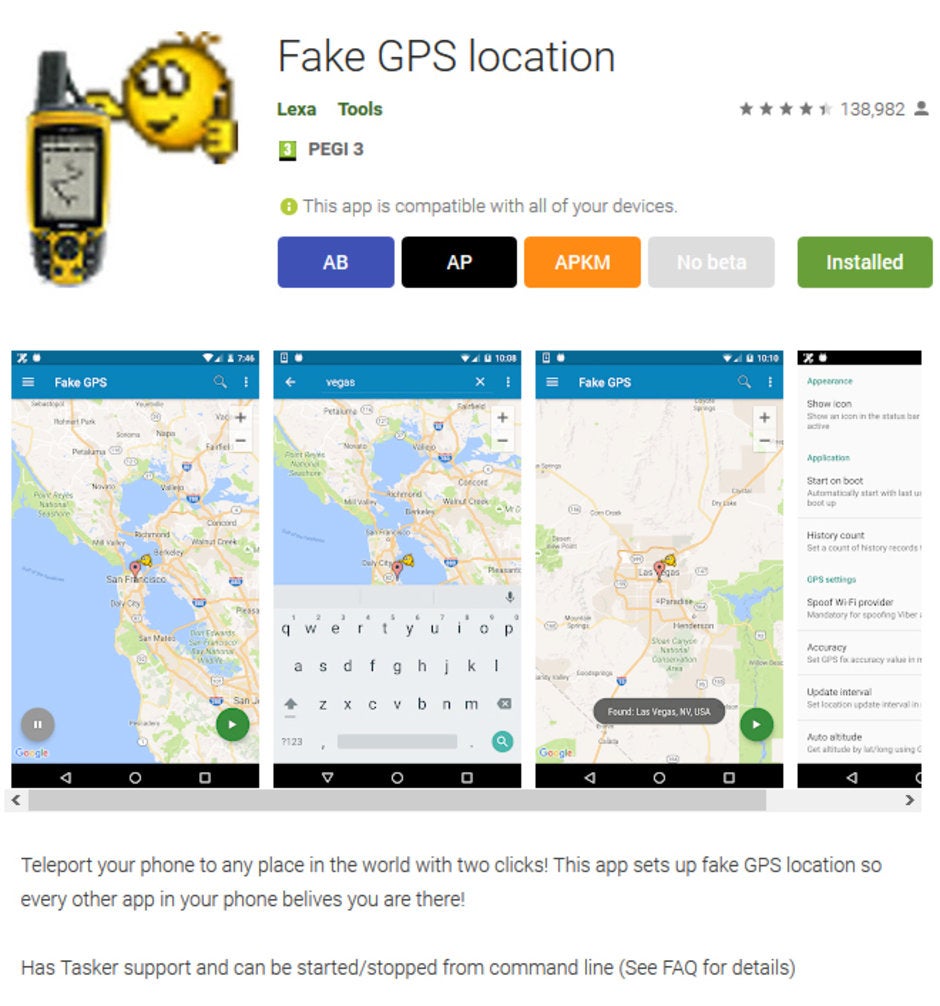 fake gps location samsung