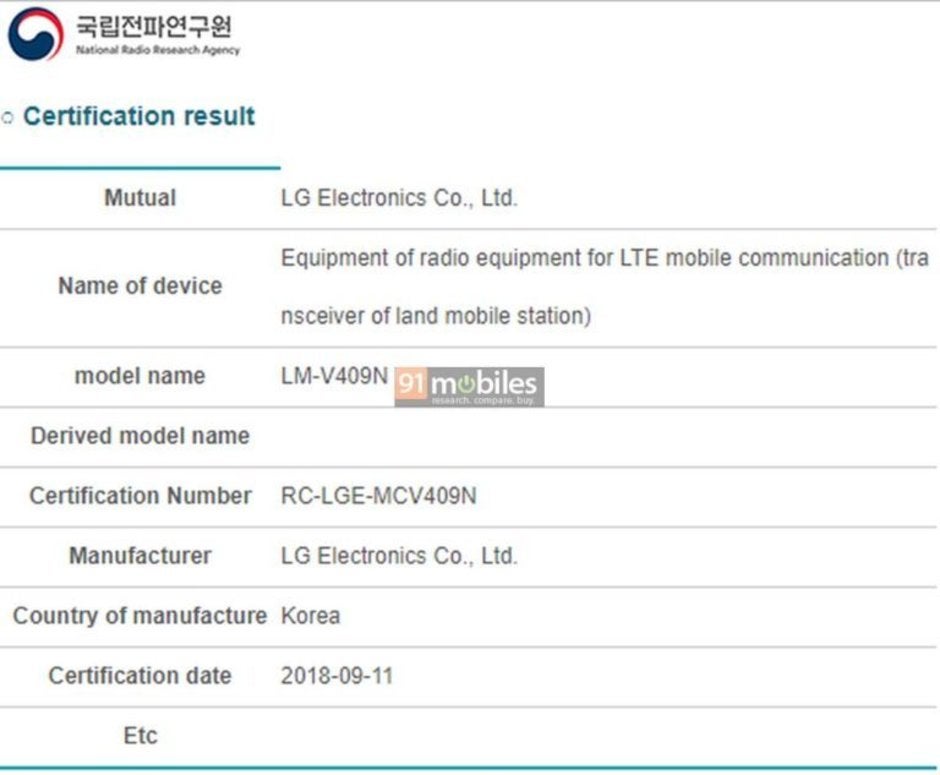 LG V40 ThinQ gets certified again, this time in South Korea