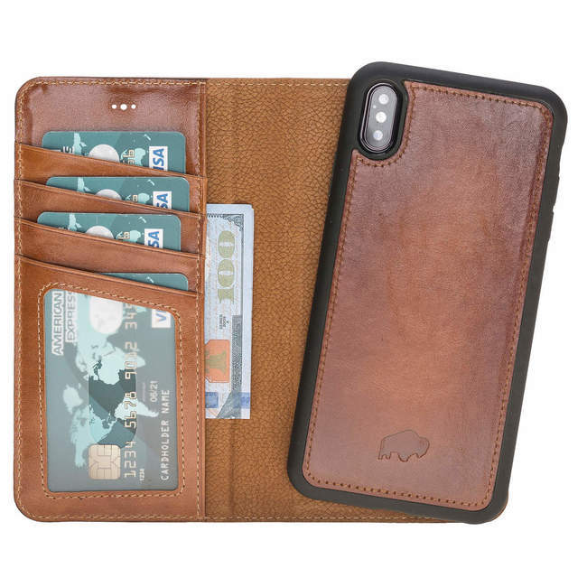 iphone xs max wallet case leather