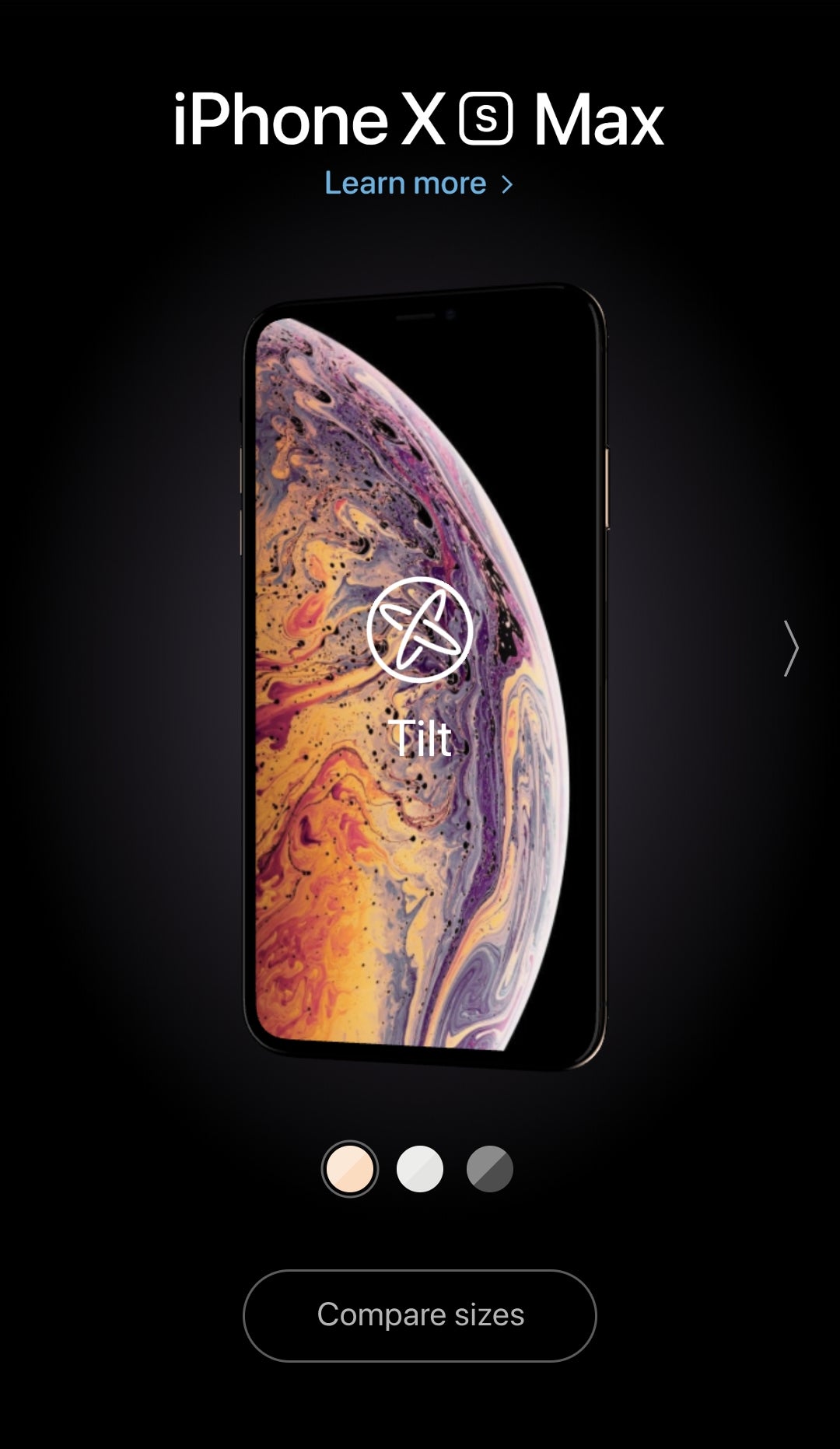 Apple outs interactive iPhone XS launch site to tilt and play with on your phone