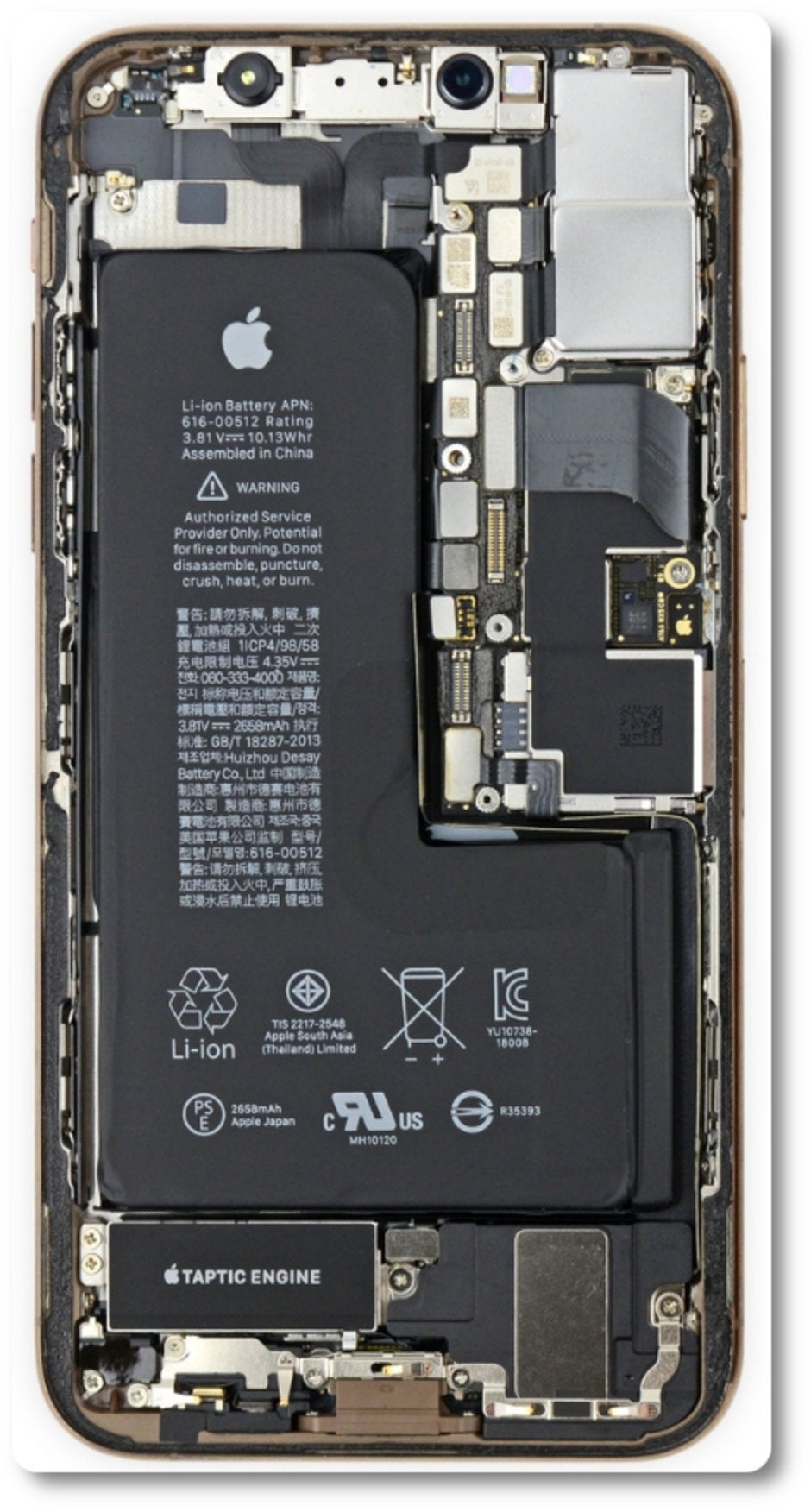 The XS has a unique single-cell cornered battery indeed - First iPhone XS Max teardown reveals why it costs $599 to replace a cracked back