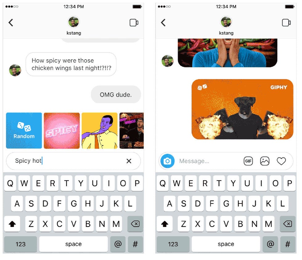 Instagram adds new option to send GIFs in direct messages