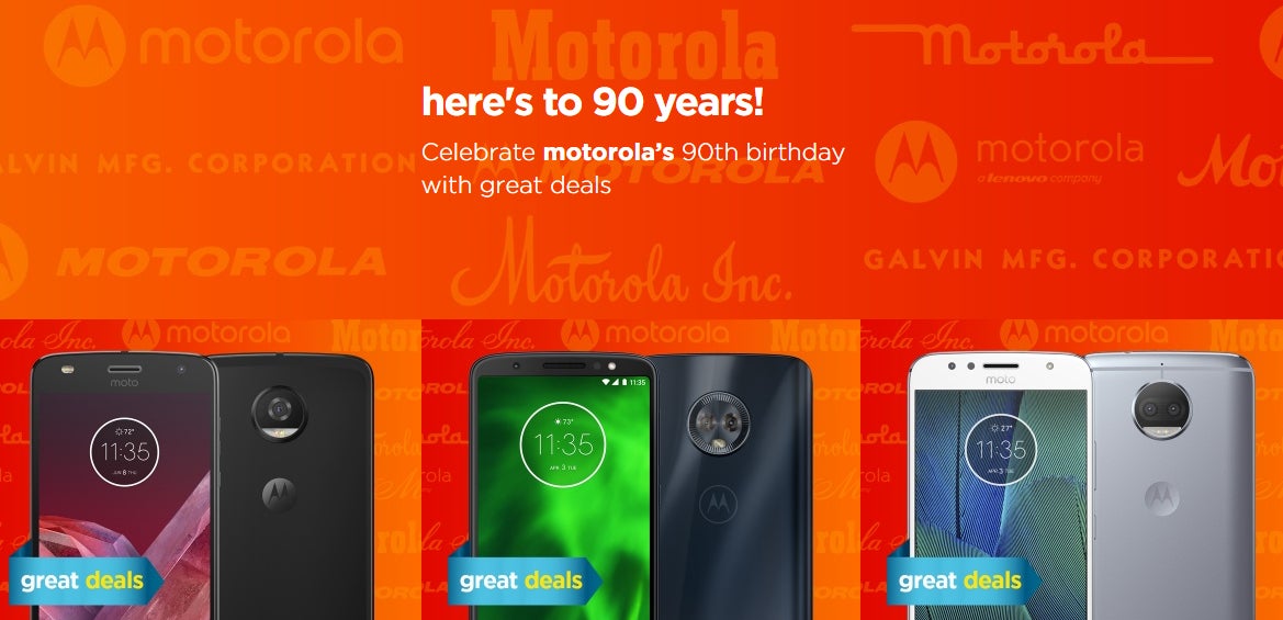 Moto G6, Z2, and other phones are discounted as Motorola celebrates its 90th birthday