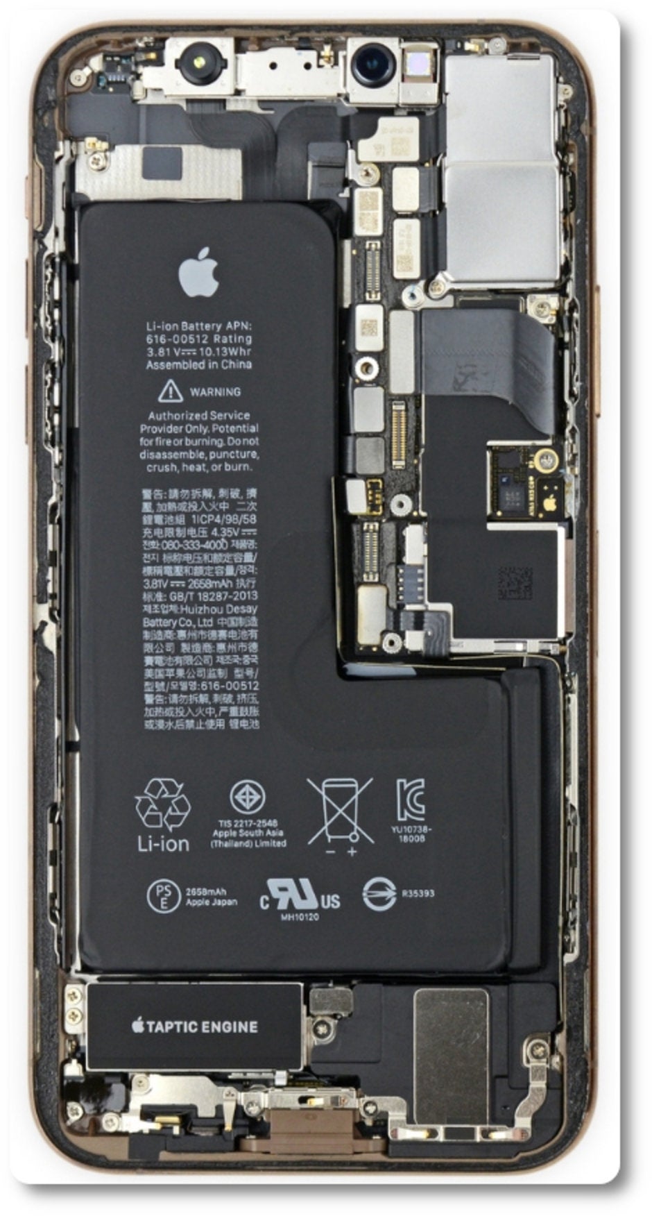 The XS has a unique single-cell L-shaped battery - The iPhone XS and Max do fine on the battery life test, but fall short of one Apple claim