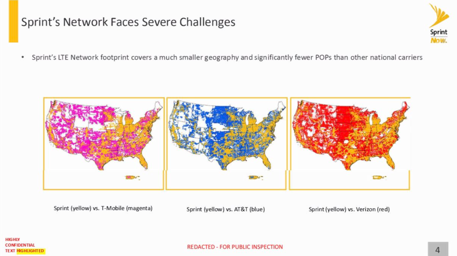 Sprint included these maps in a recent regulatory filing - In a bid to get regulators to approve the T-Mobile merger, Sprint puts down its own LTE network