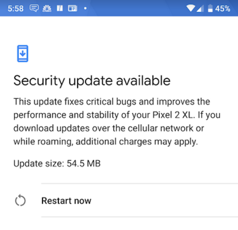 Pixel handsets started to receive the October Android security update today - Google rolls out the October Android security update for Pixel phones