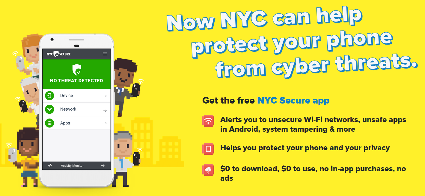 NYC Secure is free to install and use - New York City launches an app to defend against mobile security threats