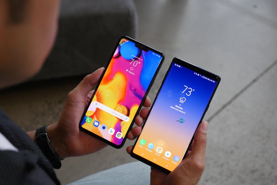 Lg V40 Thinq Vs Samsung Galaxy Note 9 First Look Phonearena Reviews