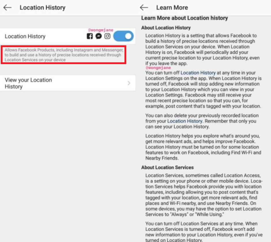 Instagram tests a feature that shares users' Location History with Facebook - New feature being tested by Instagram shares users' Location History with Facebook