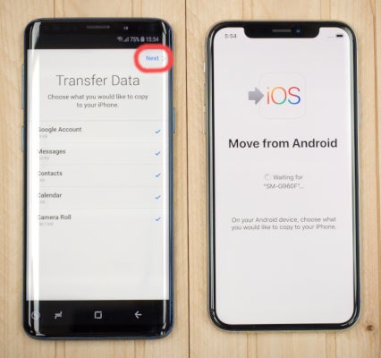 How to transfer contacts, photos and data from Android to iPhone