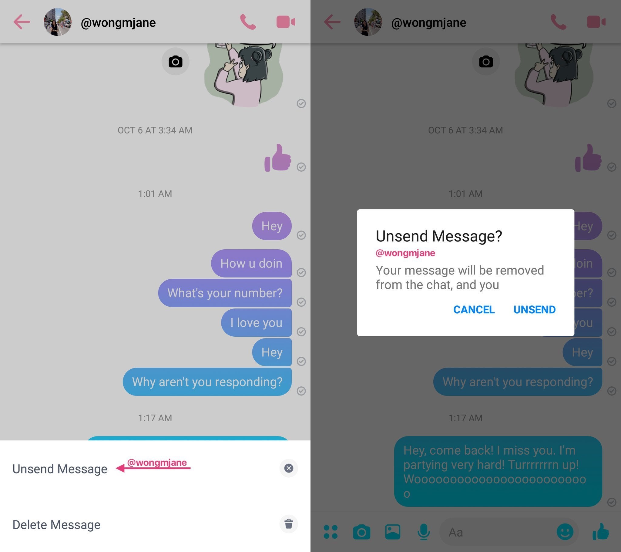Facebook Messenger soon to add option to Unsend messages