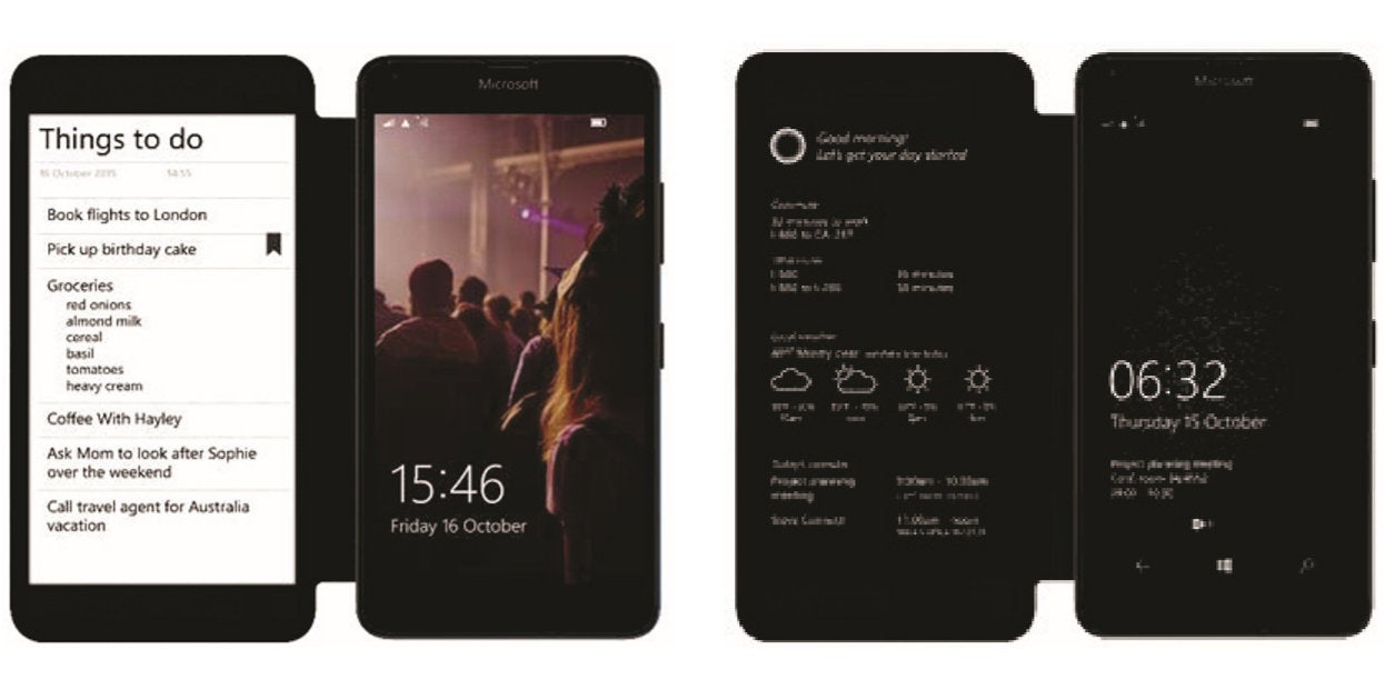 Microsoft&#039;s prototype smartphone replaces secondary display with e-ink cover