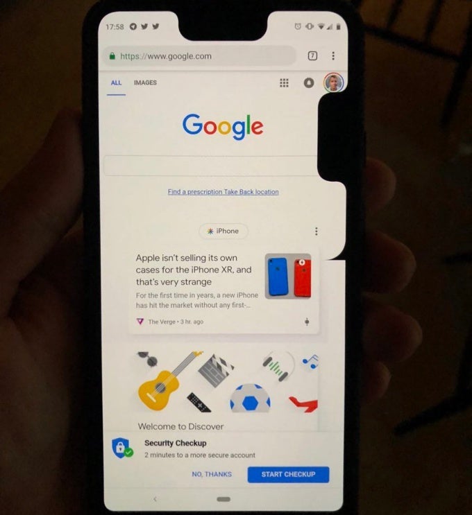 Google heard Pixel 3 XL owners like notches, so a fresh glitch adds a second one