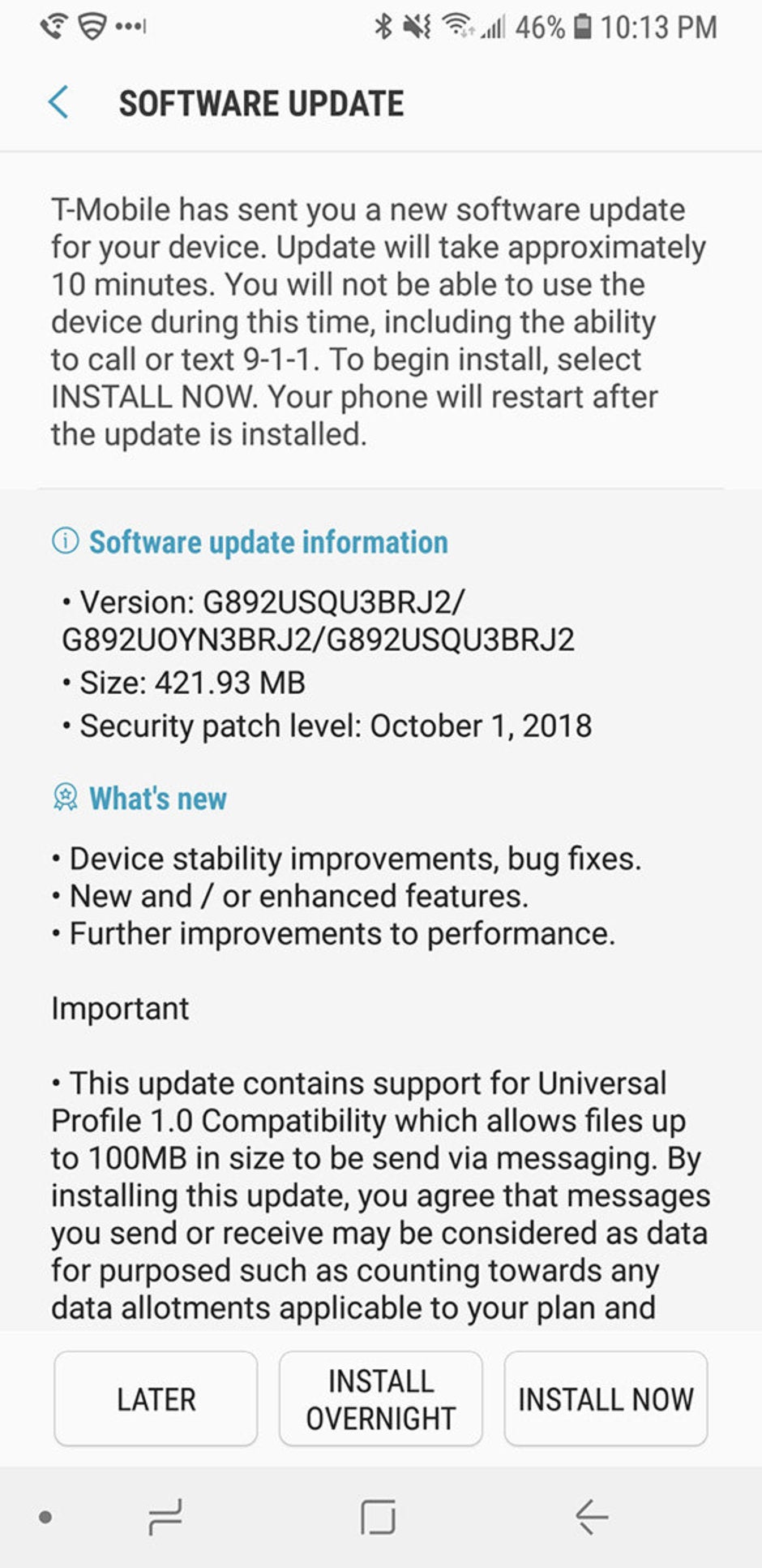 T-Mobile rolls out RCS Universal Profile 1.0 support to the Samsung Galaxy S8 Active