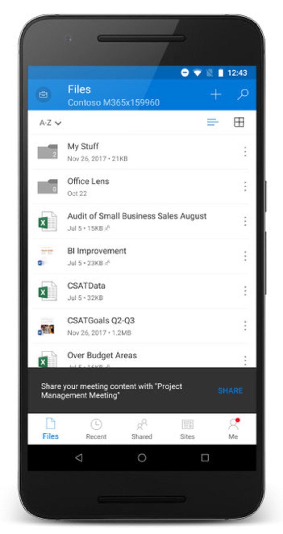 Meeting note sharing prompt - Microsoft reveals new features coming to OneDrive and Office mobile apps in November