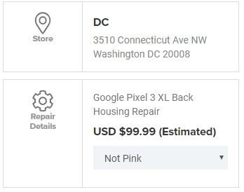 uBreakiFix would take your Pixel 3 repair order but may not have the parts yet - Google can't really offer repairs for your broken Pixel 3 or 3 XL right now
