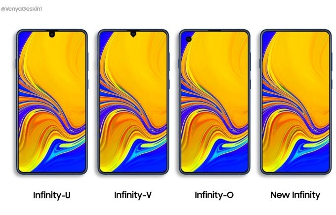 Concept design by Ben Geskin - Samsung's Galaxy A70 and Galaxy A90 could beat the Galaxy S10 to the 'new Infinity' punch