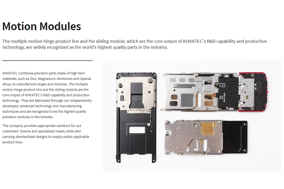 KH Vatec prides in its hinge-making prowess that can end up in Samsung&#039;s foldable phone - Samsung&#039;s foldable phone may not look like the Infinity Flex prototype, as five hinge types are examined