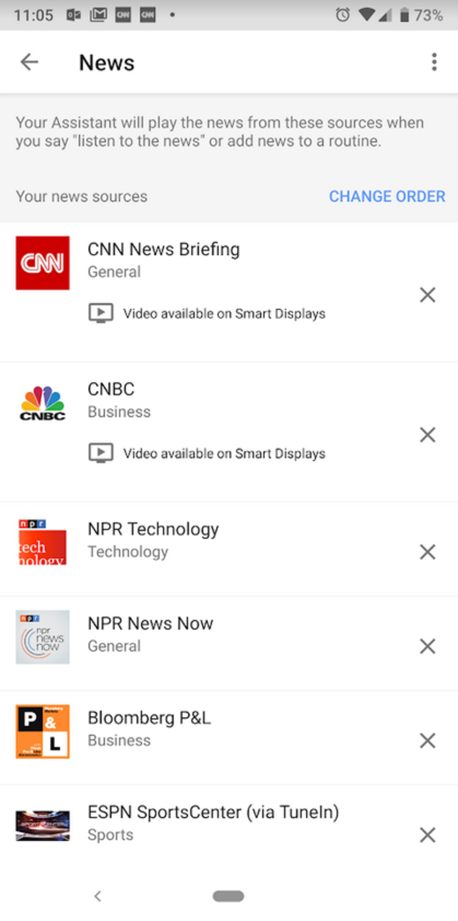 Set your routine to include a news briefing from one or more of these sources - Google Assistant Routine is now part of the Android Clock app