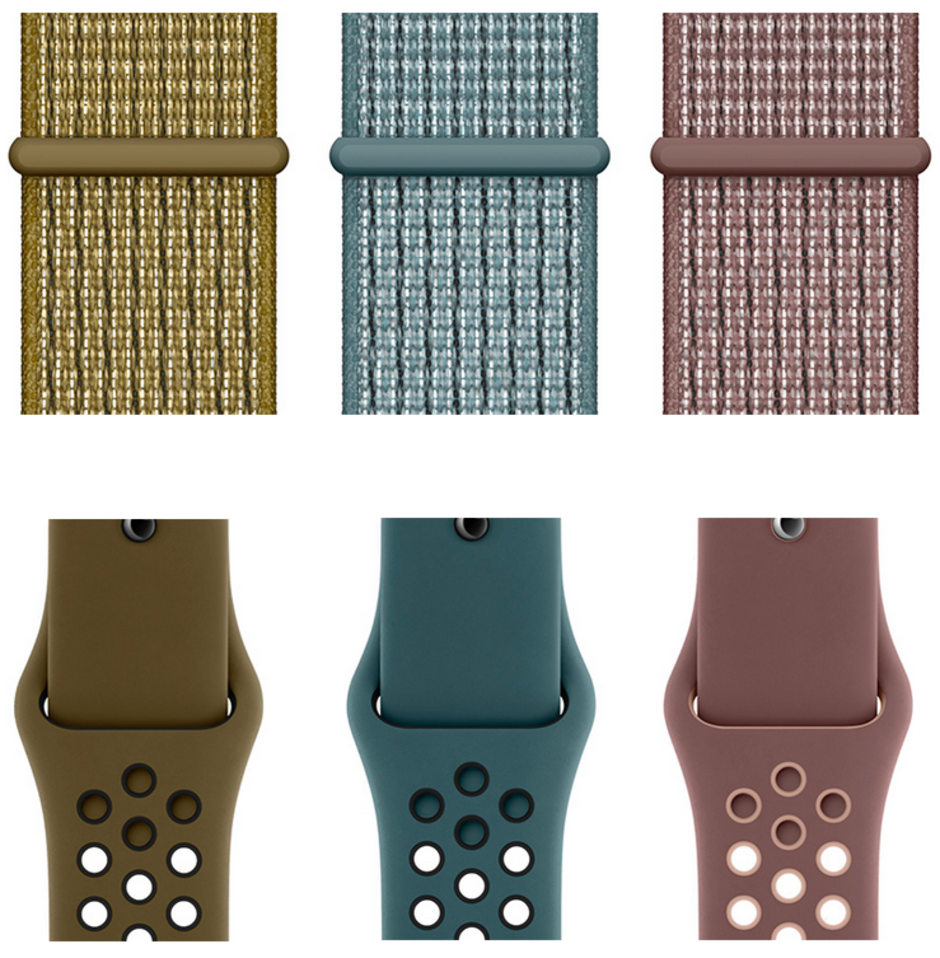New Nike+ Sport Loops and Sport Bands, Olive Flak, Celestial Teal and Smokey Mauve - Nike unveils new Sports Bands and Sports Loops for the Apple Watch