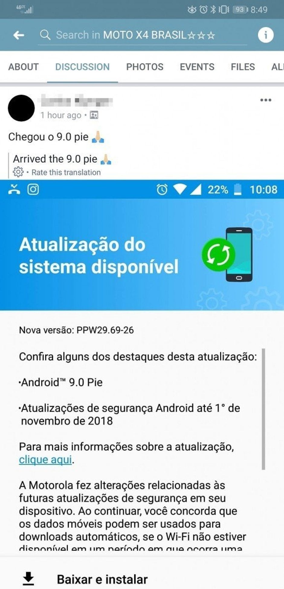 Motorola starts rolling out Android 9 Pie update to the Moto X4