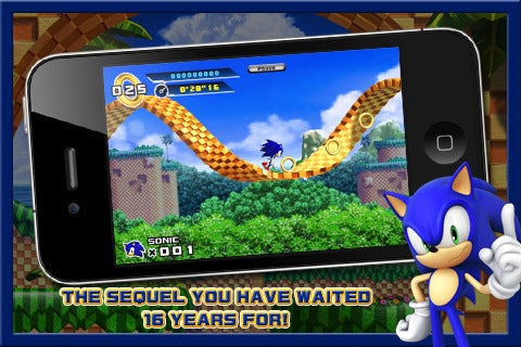 Sonic 4 is now racing its way to the iPhone as we speak