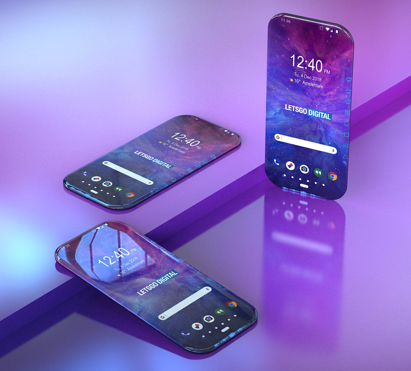 3D renders based on the patent&#039;s schematics - Samsung&#039;s newest smartphone patent offers a glimpse into the not so distant future