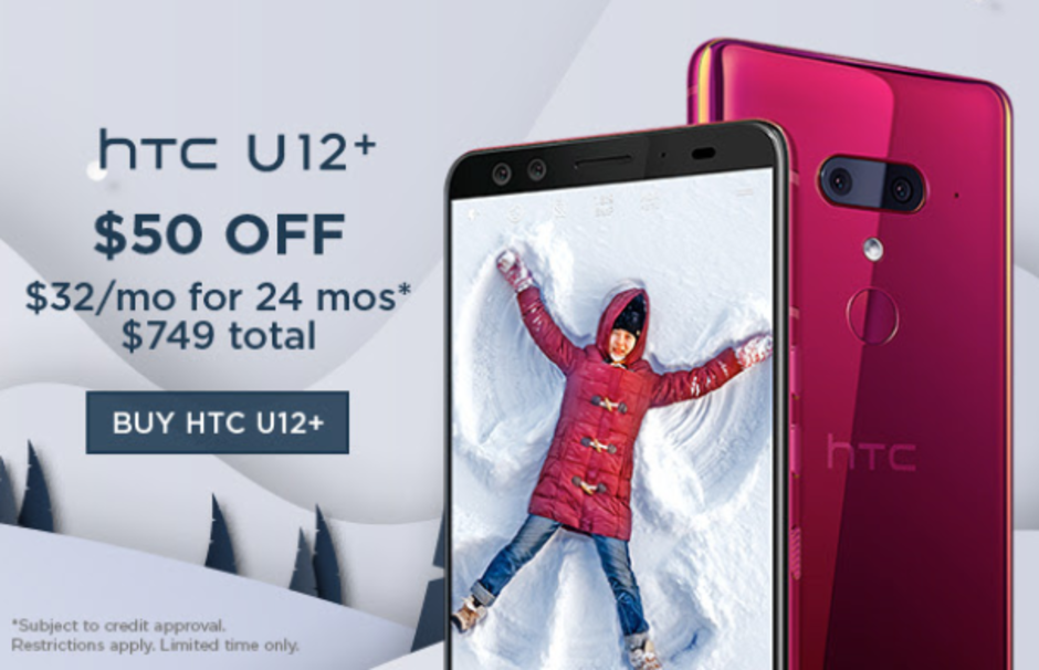 Save $50 on the HTC U12+ - For a limited time, HTC will take up to $150 off select models