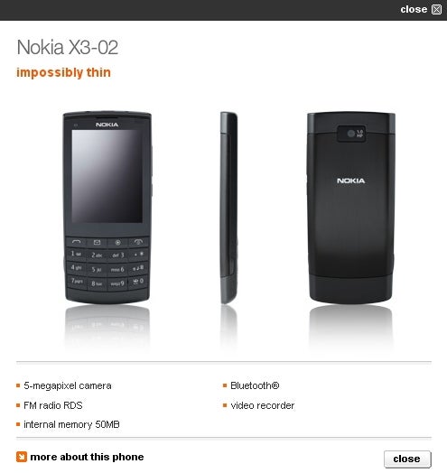 Orange UK follows suit in offering the Nokia X3-02 Touch and Type