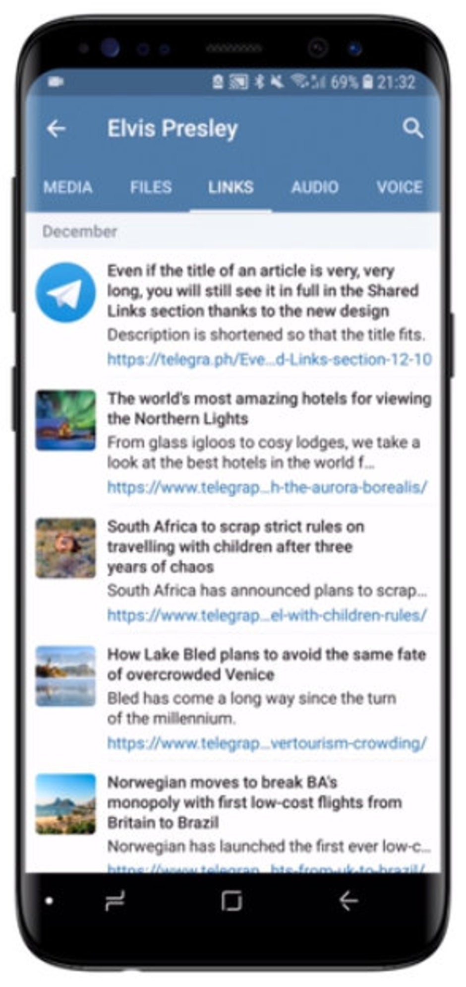 New design for Android - Telegram version 5.0 released with new design, new features galore