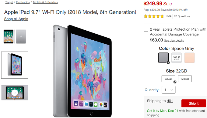Deal: Apple iPad 9.7 (2018) gets a cool price cut at Target