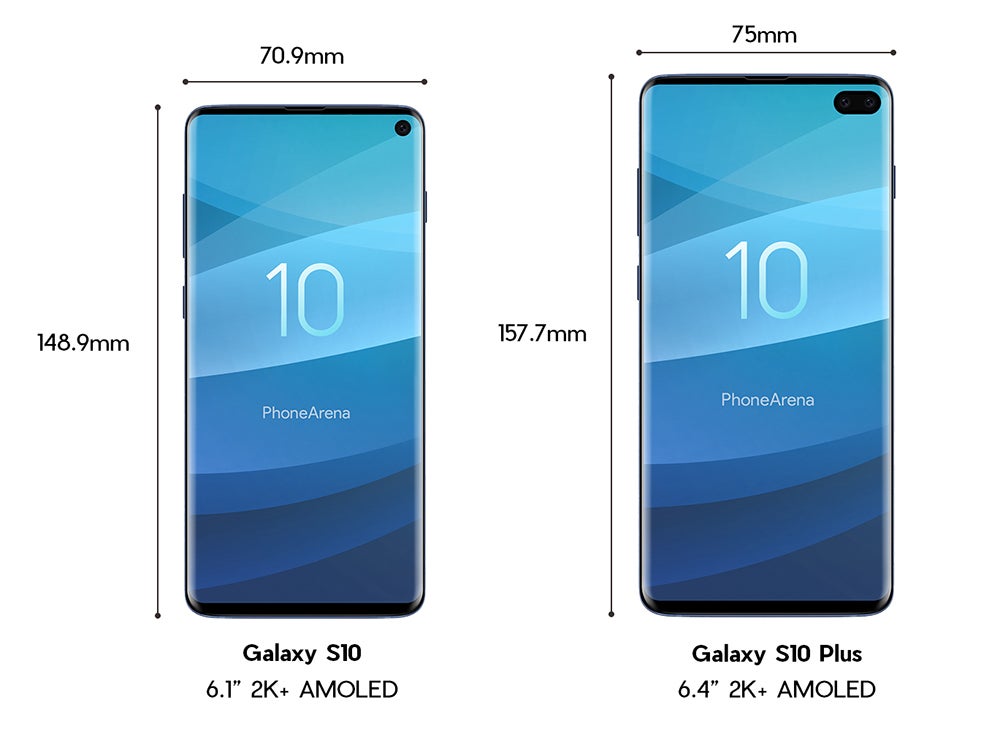 samsung s10 plus size in inches