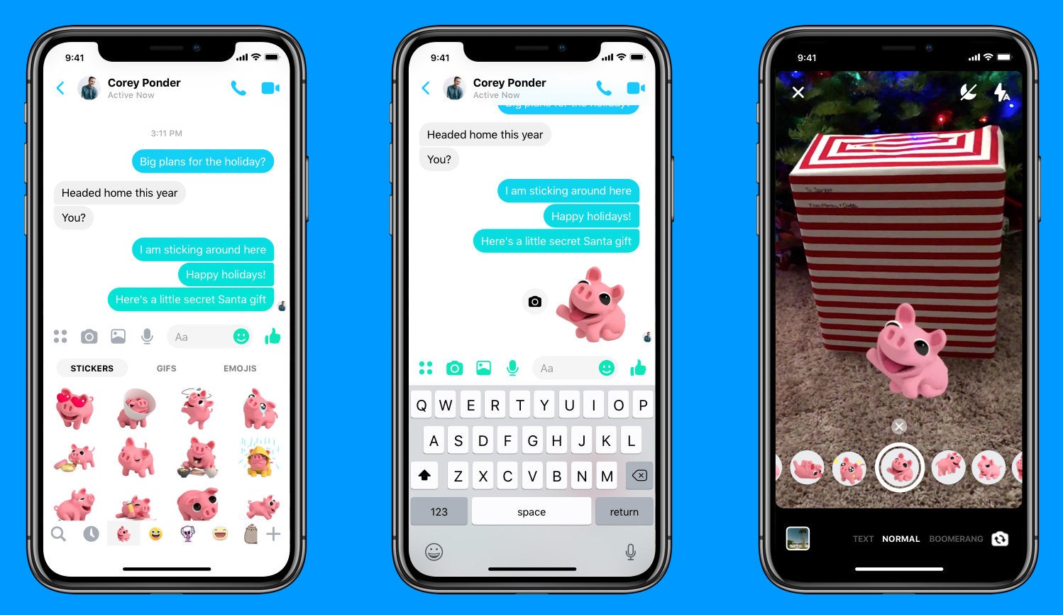 Facebook Messenger update introduces new selfie mode and AR stickers